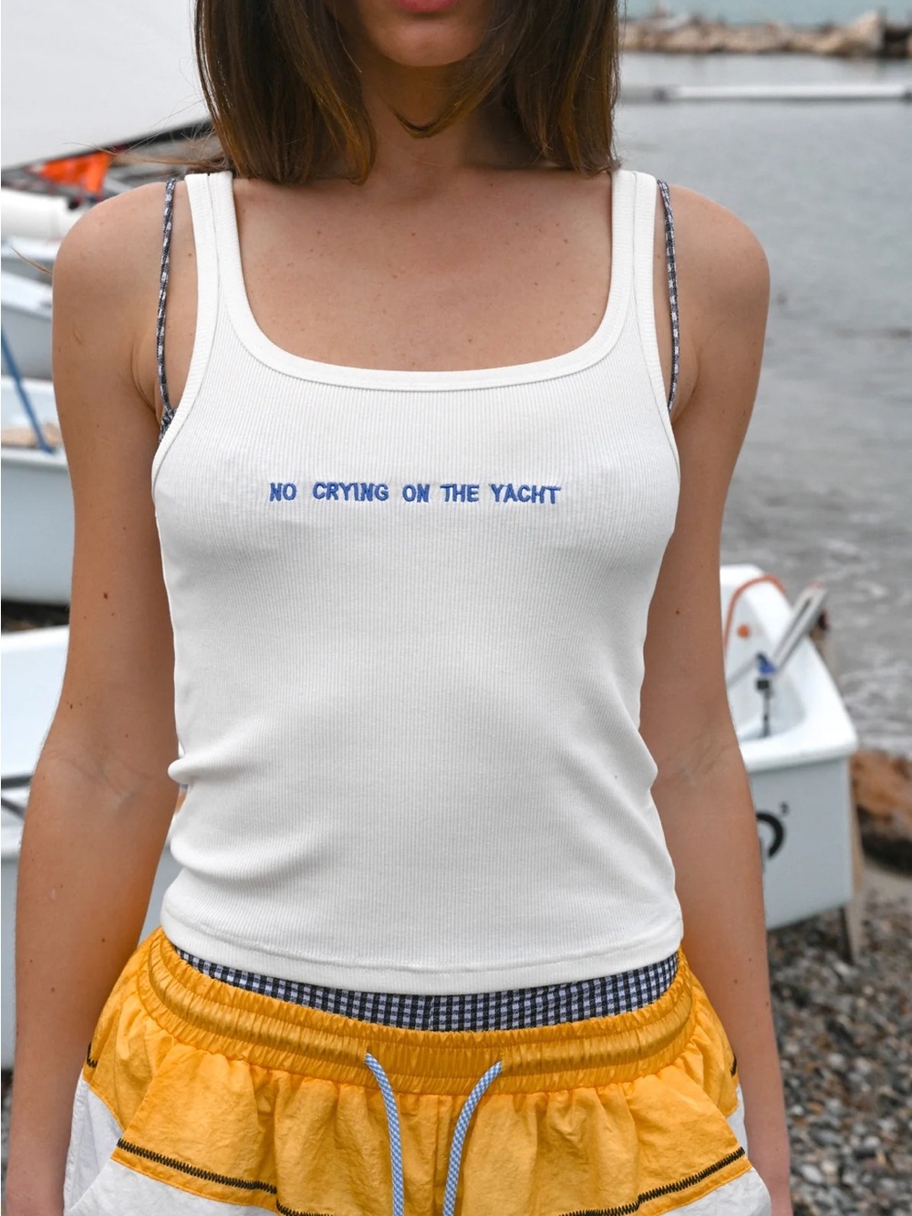 BNWT No Crying On The Yacht Tank